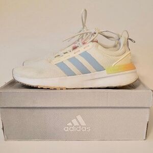 ADIDAS Women's Racer TR21 Running Shoes Off White/Semi Turbo/Pulse Amber Sz 9.5